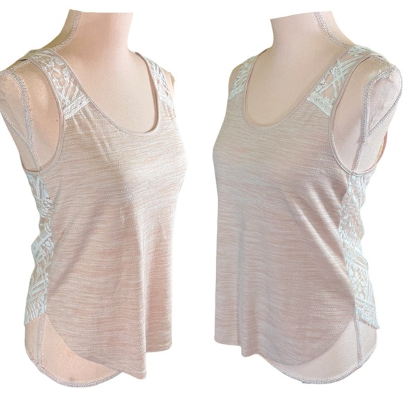 Miss Me Tops - Miss Me Lace Back Sleeveless Tank